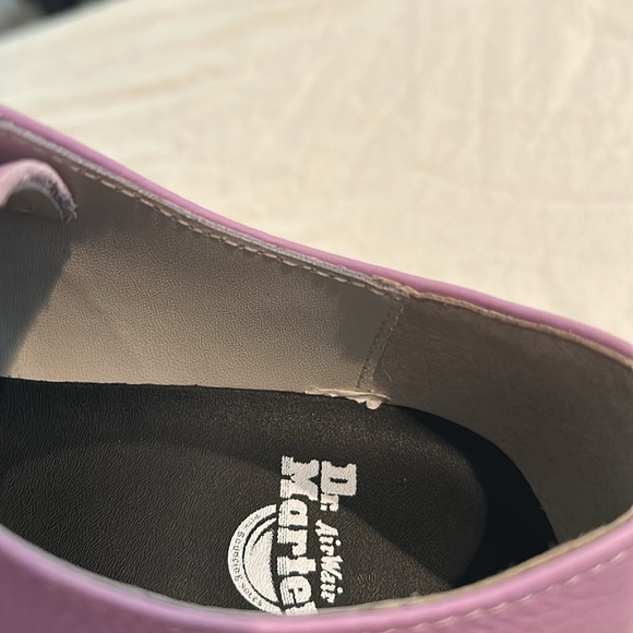 Dr. Martens platform lavender lace up leather oxford shoes - Picture 9 of 11